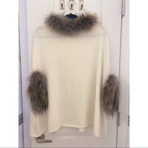 Faux fur cape